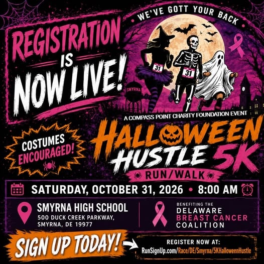 Halloween Hustle 5K Run/Walk event flyer